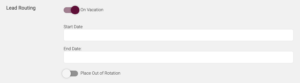 KvCORE lead delivery settings