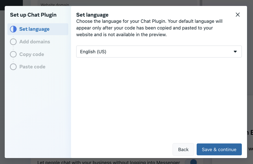 chat plugin - language