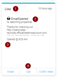 KvCORE email event