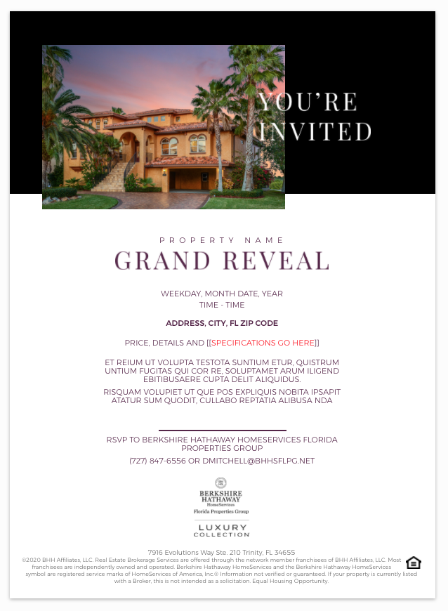 grand reveal invite