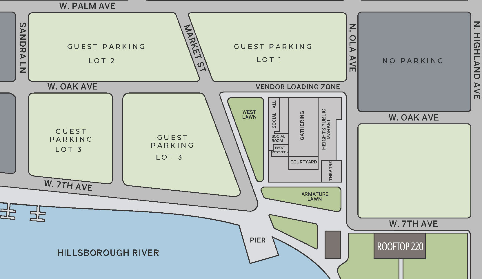 Armature Works parking map