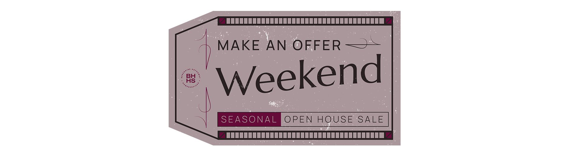 Make An Offer Weekend sale tag graphic