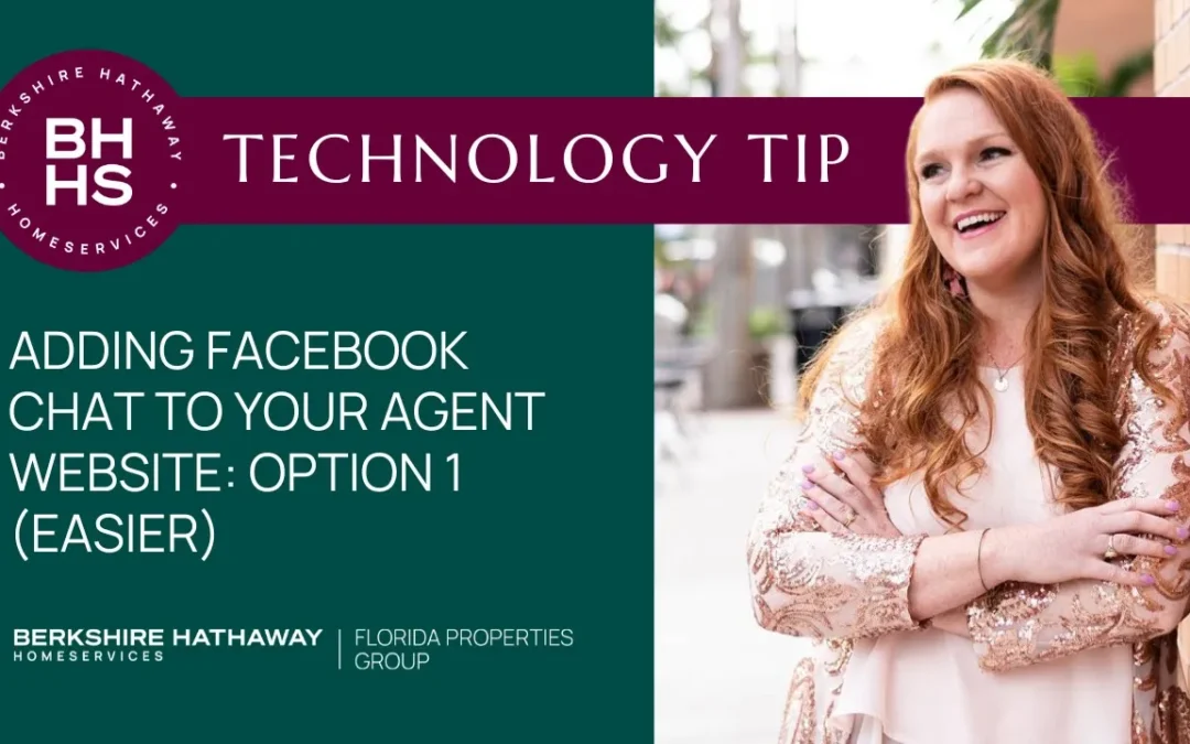 Adding Facebook Chat to Your Agent Website (option 1-easy route)