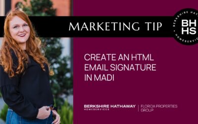 Create an HTML Email Signature in MADI