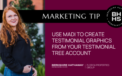 MARKETING TIP: Using MADI to Create Testimonial Graphics from your Testimonial Tree Account