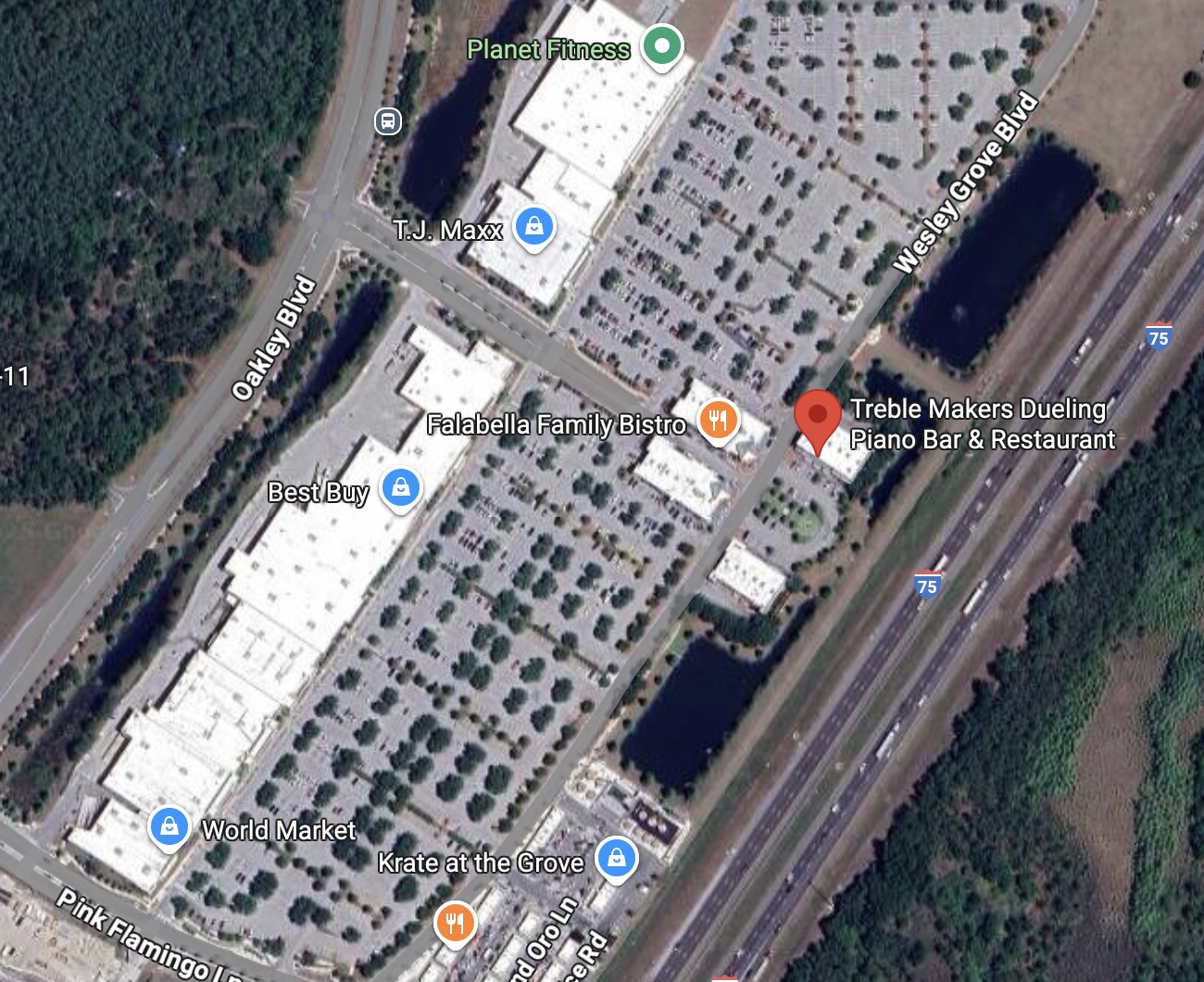 Parking lot at The Grove