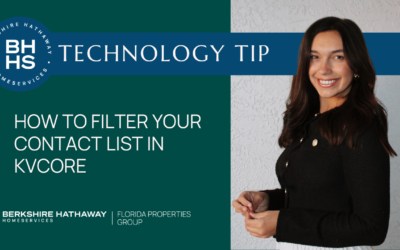 Tech Tip: How to Filter Your Contact List in kvCORE