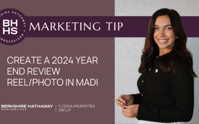 Marketing Tip: Create a 2024 Year End Review Reel/Photo in MADI