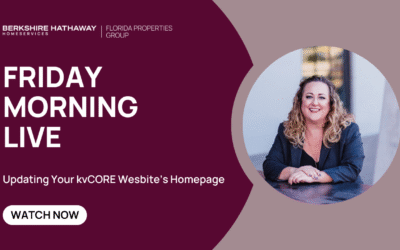 The Friday Morning Live: Updating Your kvcORE Website’s Homepage