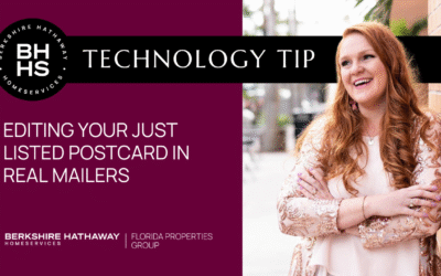 Tech Tip: Editing your just listed postcard in RealMailers