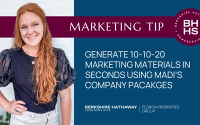 MARKETING TIP: Generate 10-10-20 Marketing Materials in Seconds