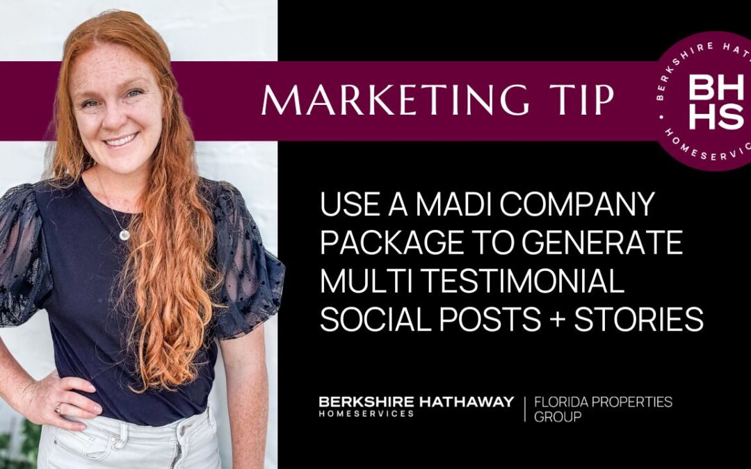 MARKETING TIP: MADI Company Packages for Testimonials