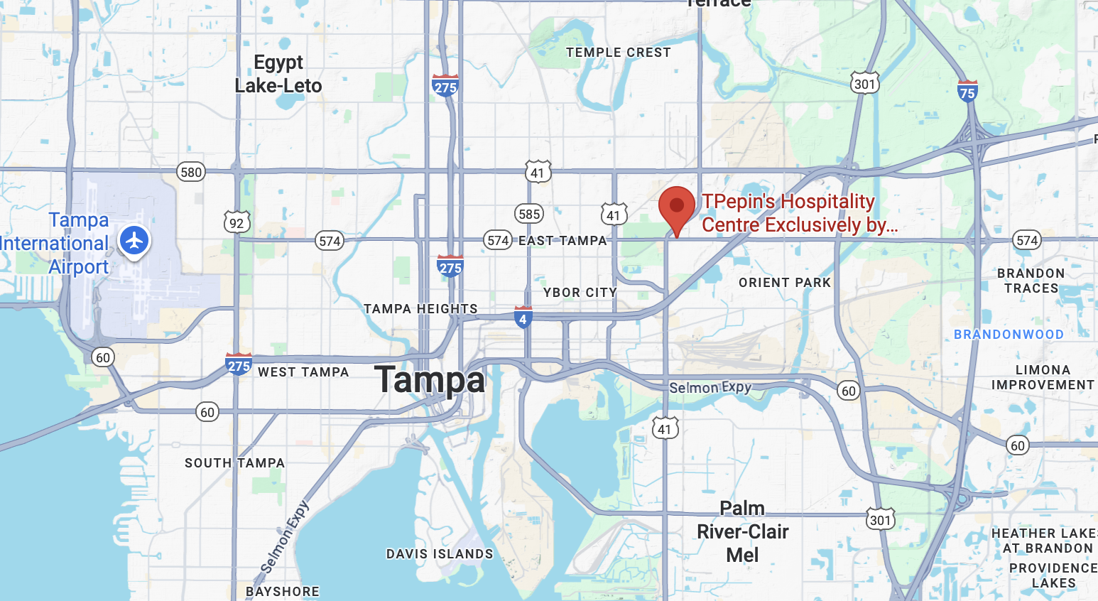 TPepin Hospitality Centre Map