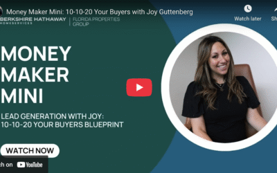 Money Maker Mini: 10-10-20 Your Buyers with Joy Guttenberg