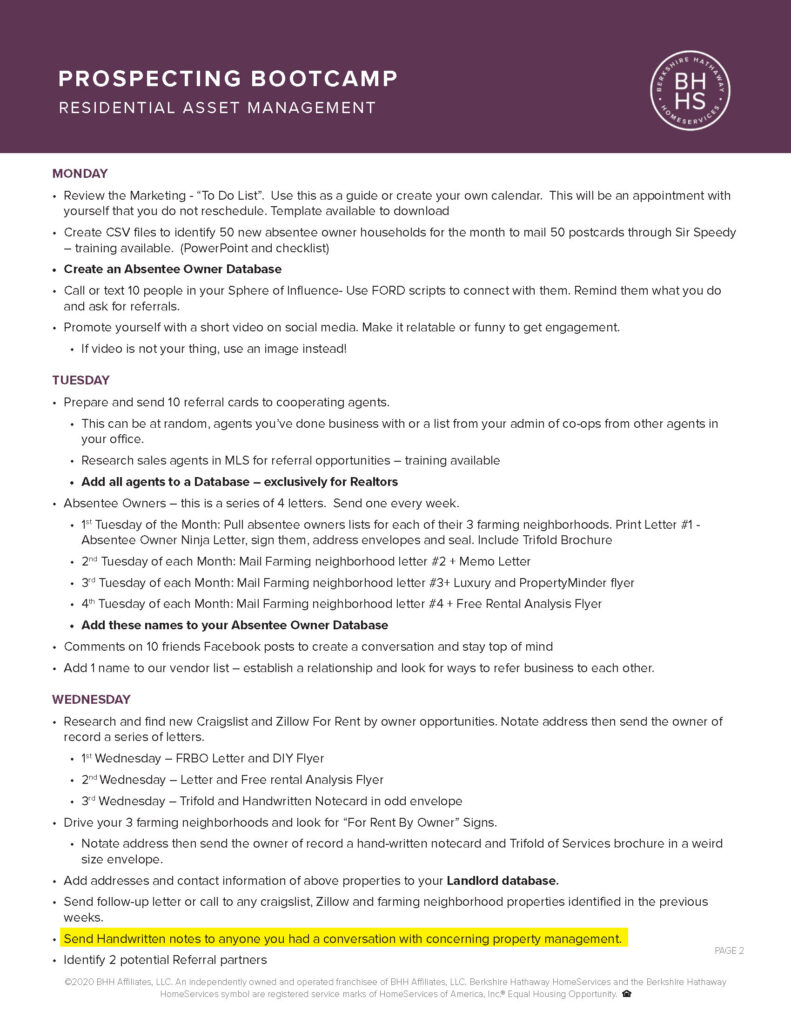 Asset Management Prospecting Bootcamp