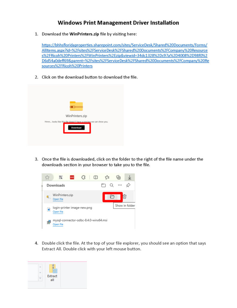 Printer driver install pg 1